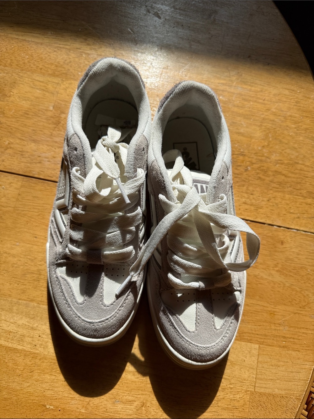 Vans Low-Top Sneakers in Light Gray and White